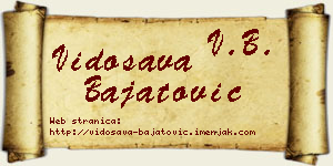Vidosava Bajatović vizit kartica